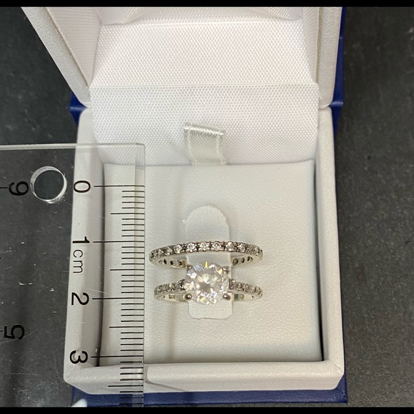 1ct round cut CZ wedding set in sterling silver 💎 - Picture 8 of 8